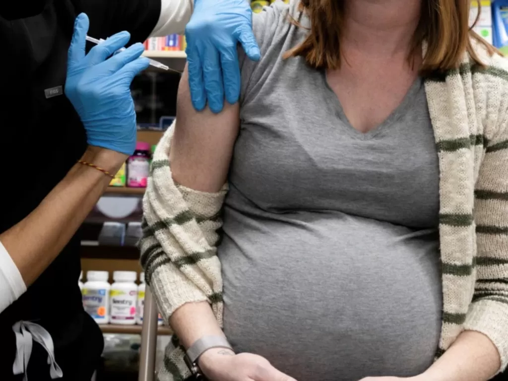 Ilustrsi vaksinasi ibu hamil. (REUTERS)