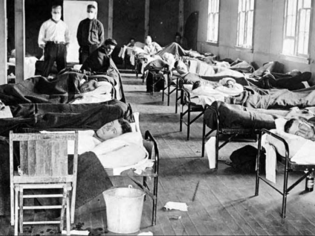 Suasana di rumah sakit di Batavia saat Pandemi Flu Spanyol. (Google.com)
