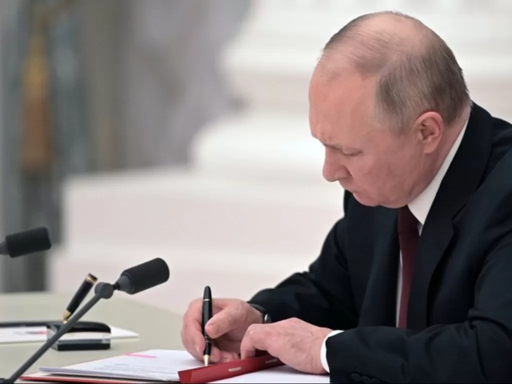 Presiden Rusia Vladimir Putin. (Sputnik / Alexey Nikolsky)