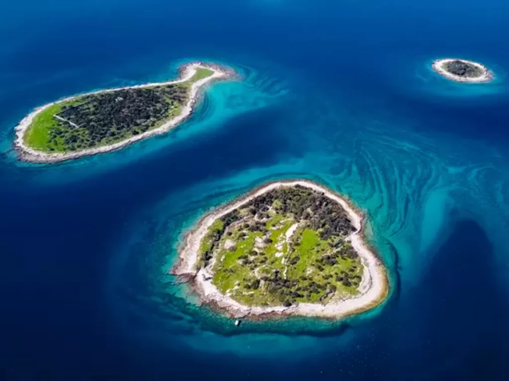 Pulau Gaz berbentuk ikan di Taman Nasional Brijuni (Getty Images)