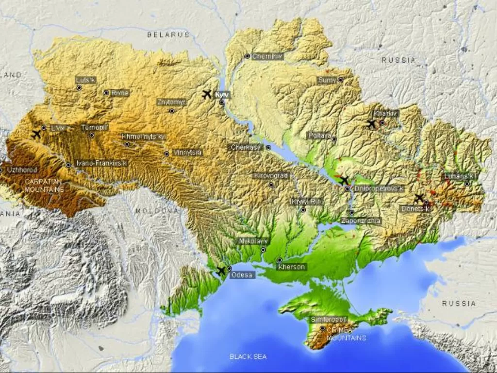 Ilustrasi peta Ukraina. (indiatimes.com)