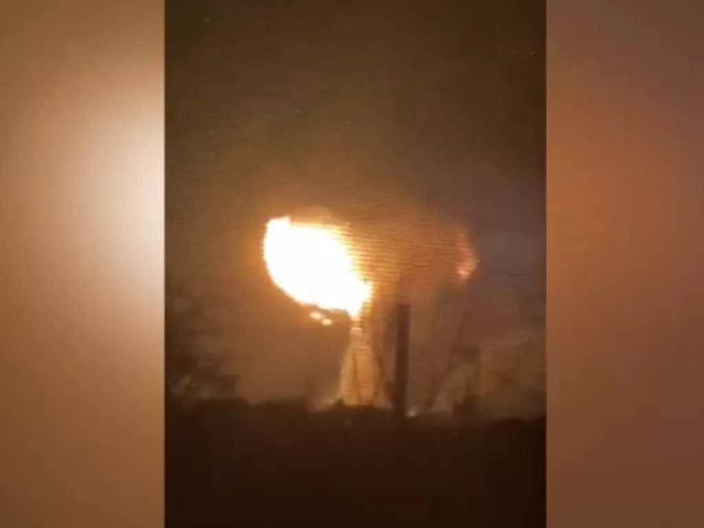 Rusia meledakka pipa gas di Kharkiv. Ukraina (Twitter @KyivIndependent)