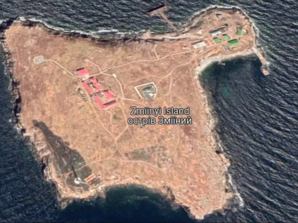 Pulau Ular atau Zmiinyi. (Google Map)