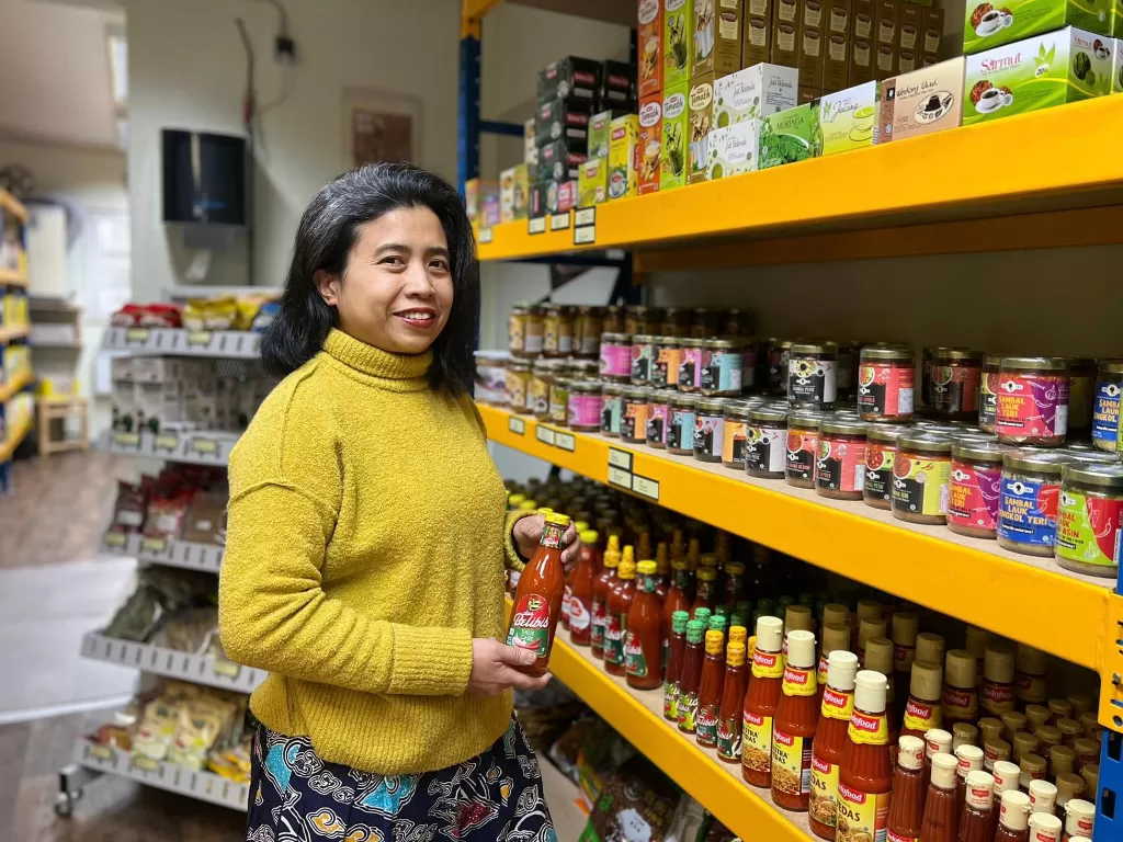 Catharina, pemilik dan pendiri Pasar Indonesia di Swiss. (Rosi Meilani/IDZ Creators)