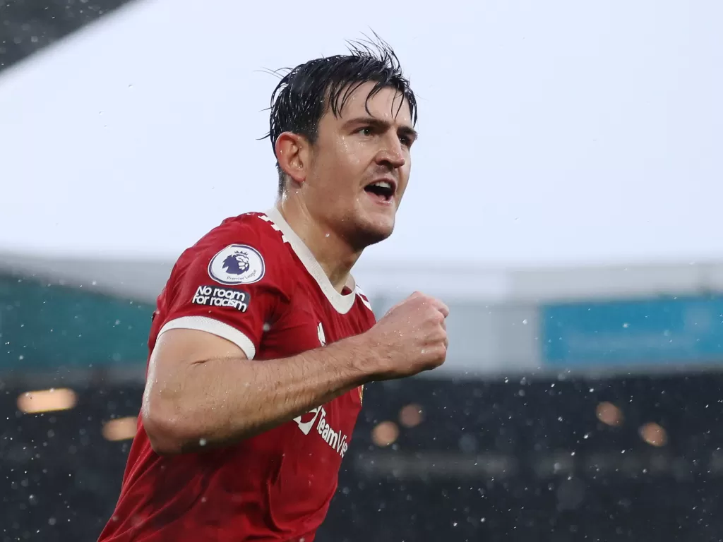 Kapten Manchester United, Harry Maguire. (REUTERS/Russell Cheyne)