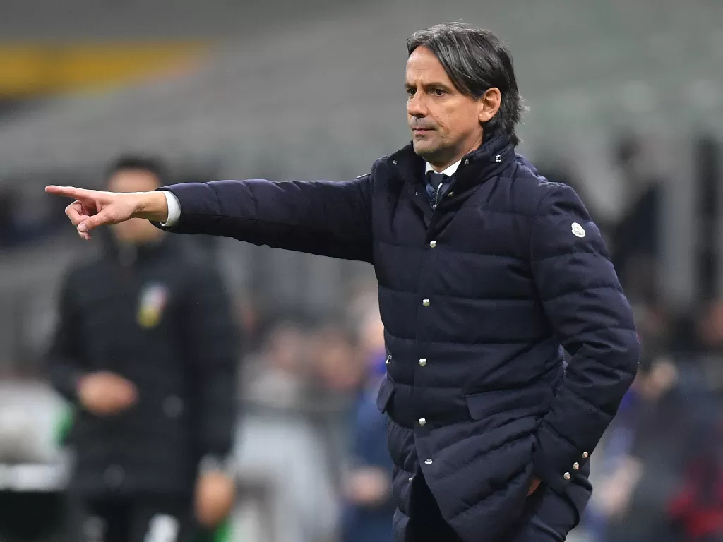 Simone Inzaghi, pelatih Inter Milan. (REUTERS/Daniele Mascolo)