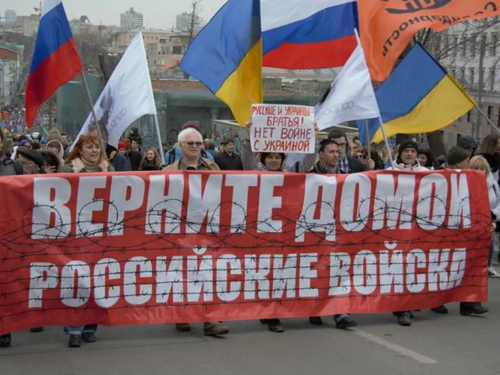 Rakyat Ukraina memperjuangkan kemerdekaannya. (Wikimedia)