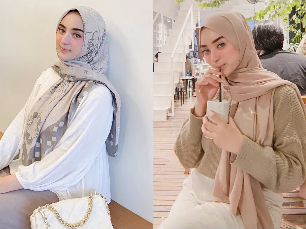 Gaya hijab Dinan Nurfajrina. (Instagram/@dinanfajrina)