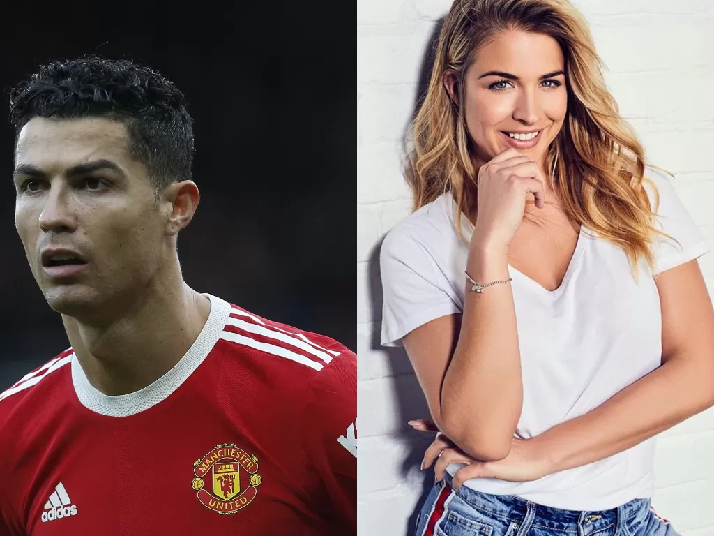 Cristiano Ronaldo (kiri), Gemma Atkinson (kanan). (REUTERS/Craig Brough/Instagram/@glouiseatkinson)