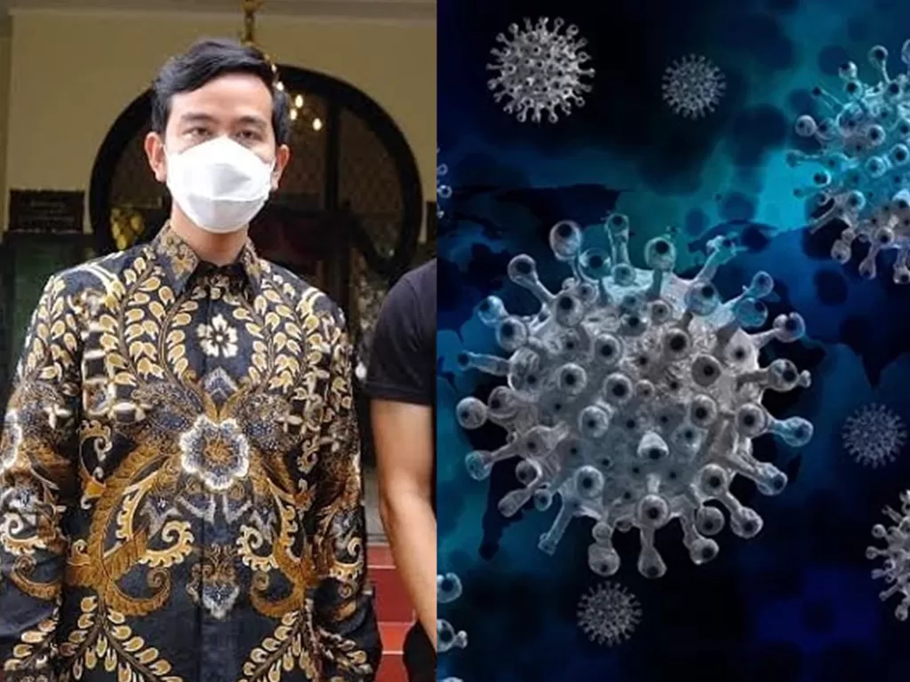 Kolase foto Gibran Rakabuming dan virus SARS-CoV-2 (Instagram/gibran.rakabuming_/Pixabay/Eoneren)