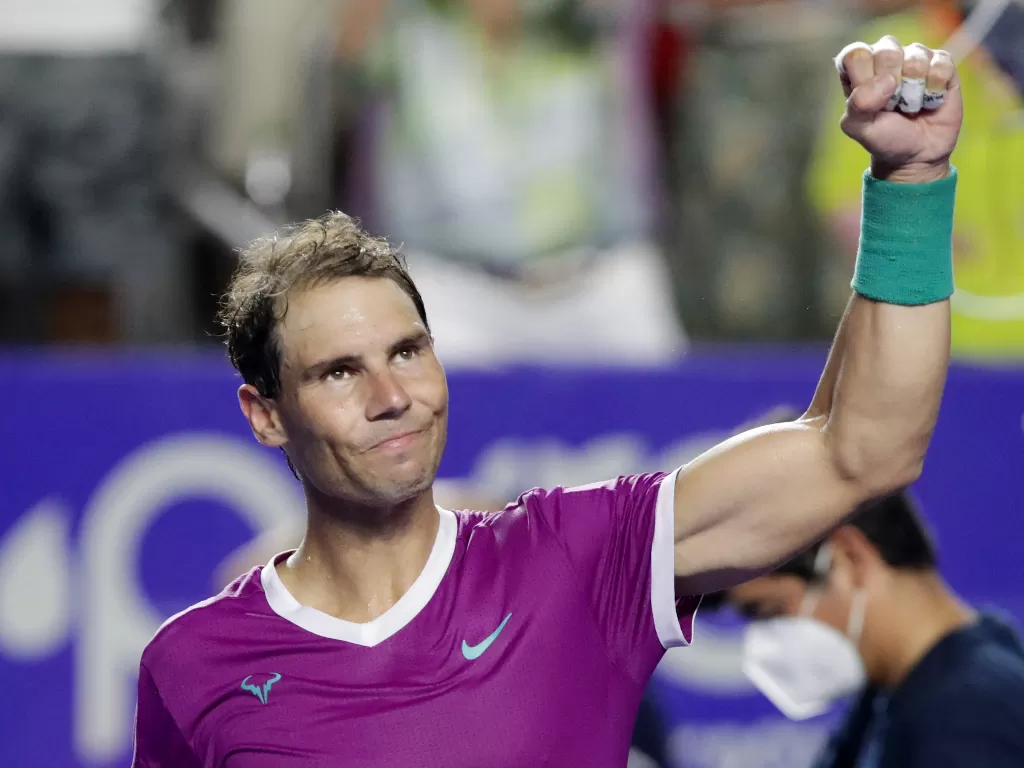 Petenis asal Spanyol Rafael Nadal. (REUTERS/Henry Romero)