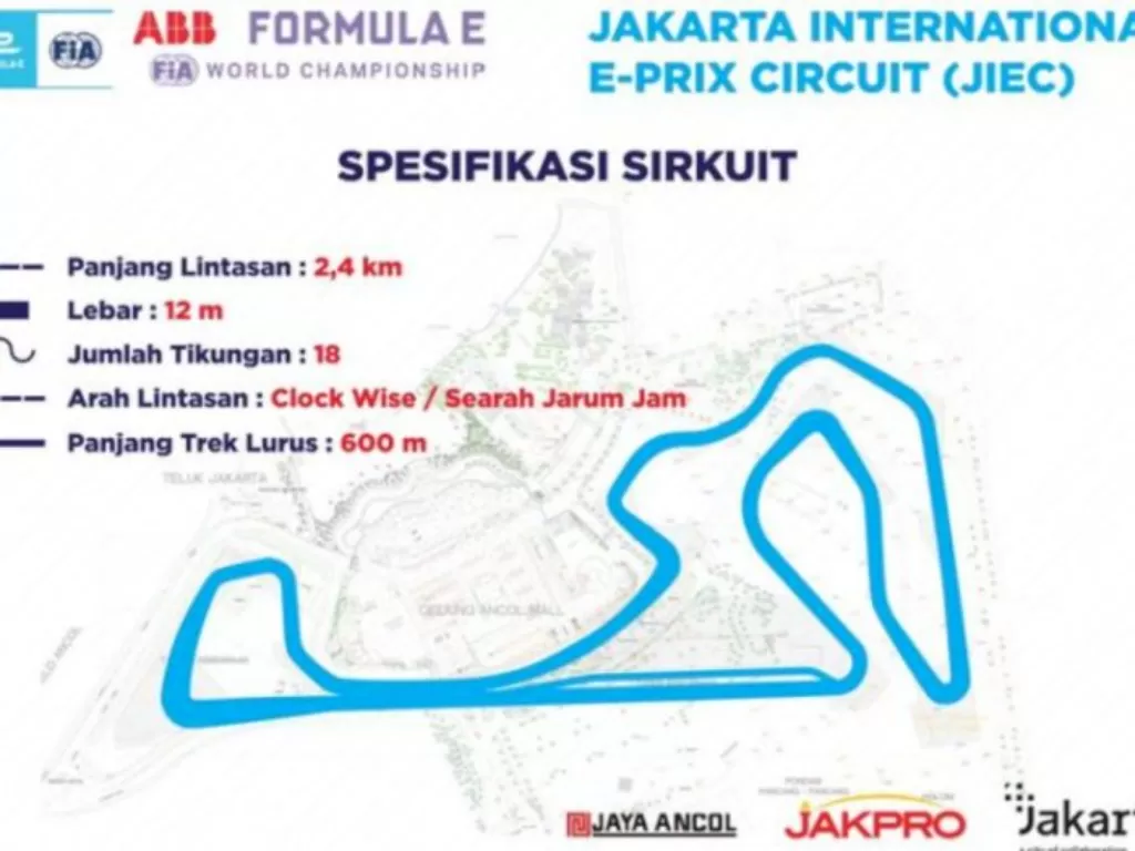 Desain sirkuit Formula E Jakarta. (Dok. Jakrpo)