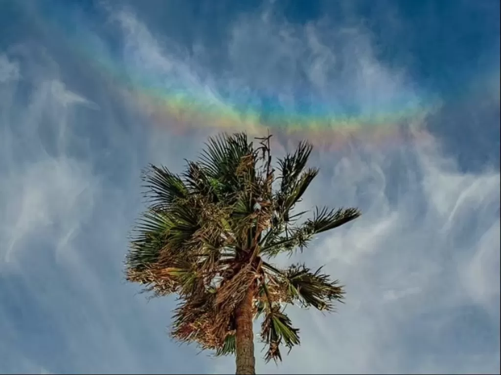Penampakan fenomena pelangi terbalik di atas langit Ragusa, Sisilia, Italia pada Februari 2022 (Dok. Marcella Giulia Pace)