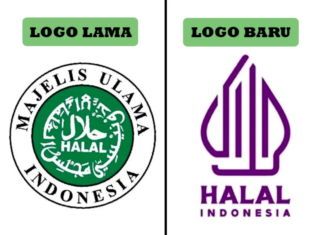 Perbandingan Logo Halal Indonesia yang lama dan baru. (Istimewa)