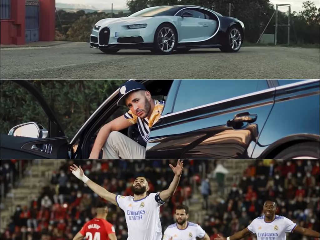 Gaya hidup Karim Benzema diwarnai dengan mobil mahal (YouTube/Antara)