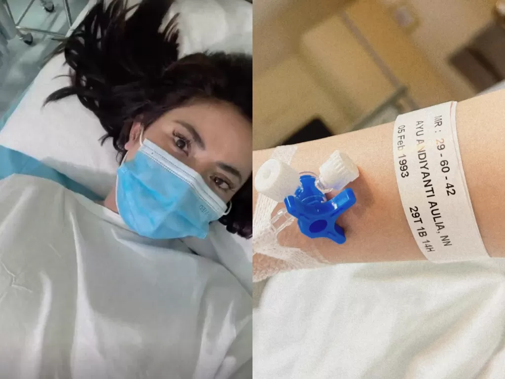 Ayu Aulia dirawat di rumah sakit. (Instagram/ayuaulia5252)