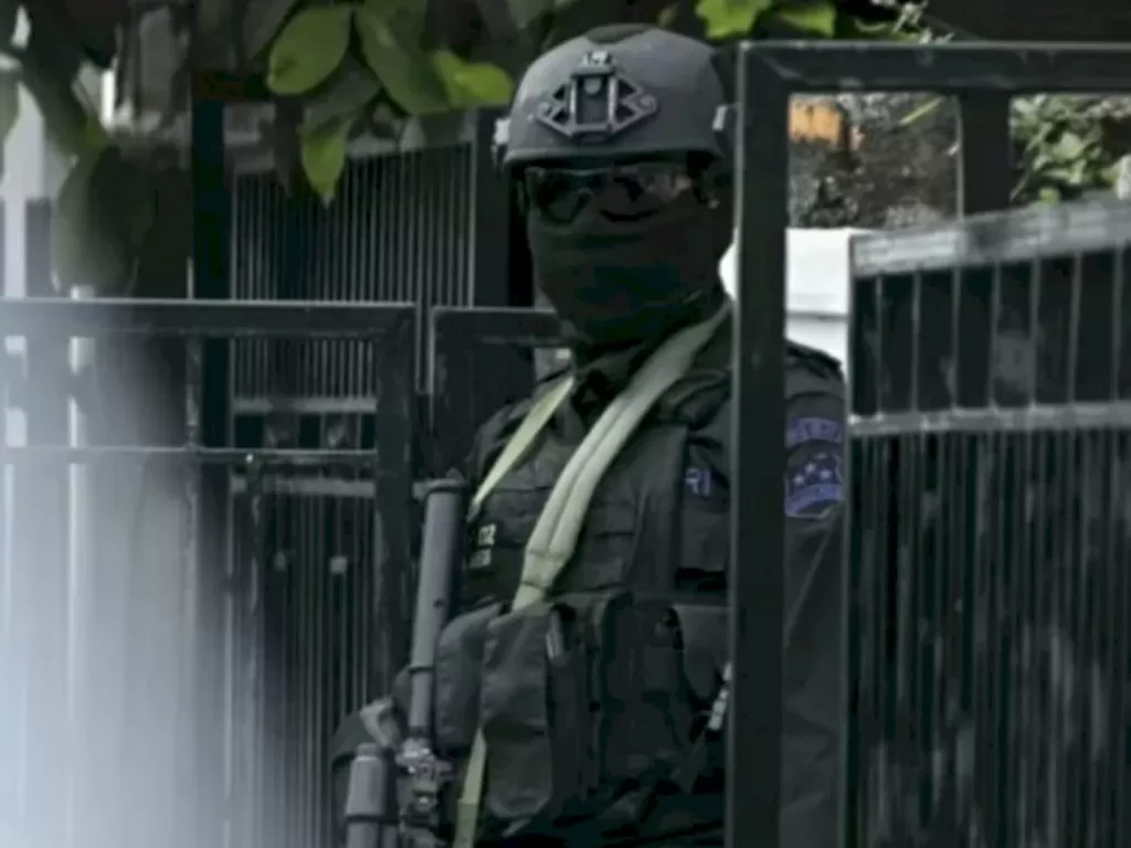 Personel Densus 88 Antiteror Kepolisian Indonesia. (ANTARA/Ariesanto)