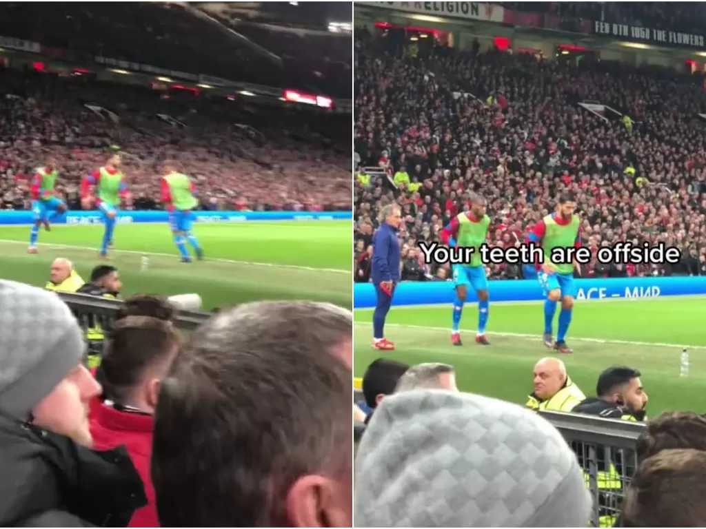 Luis Suarez dicemooh fans Manchester United. (Screenshoot/TikTok/LIMBSbible)