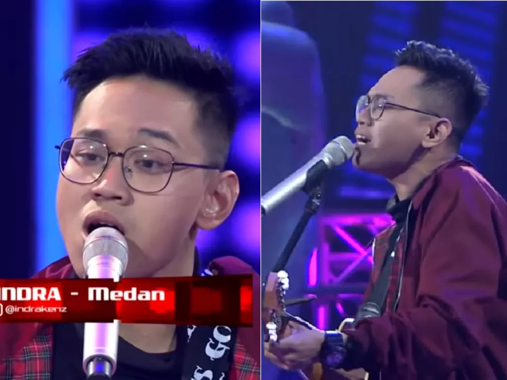 Indra Kenz saat 2018 menjadi ikutan ajang pencarian bakat menyanyi. (Youtube/The Voice Indonesia).