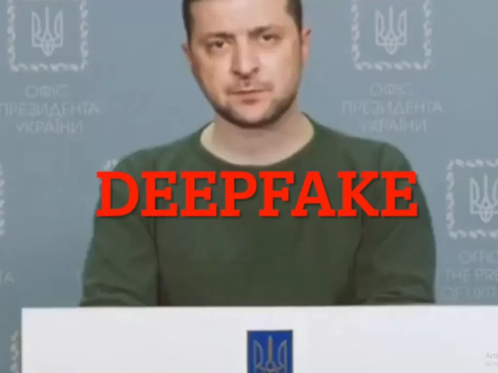 Deepfake Presiden Ukraina. (Photo/Twitter)