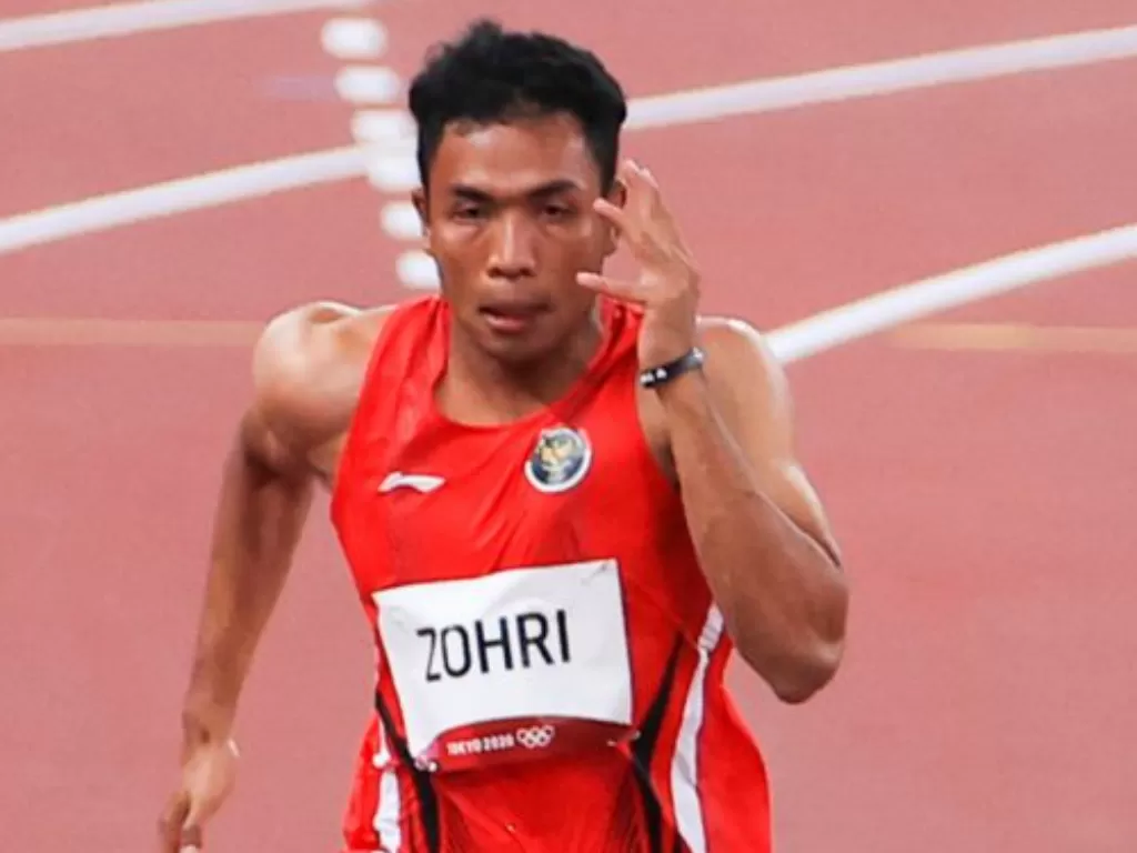 Sprinter Indonesia, Lalu Muhammad Zohri. (ANTARA FOTO/HO-NOC Indonesia/Naif Al-Atas)