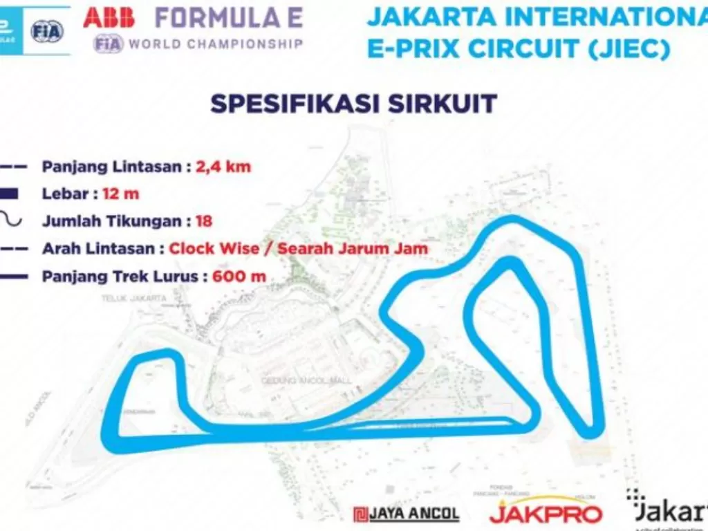 Desain sirkuit Formula E Jakarta. (Dok. Jakrpo)