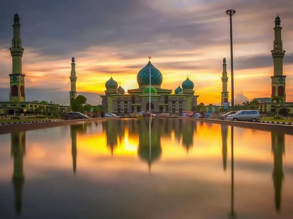 Masjid Raya An-Nur di Pekanbaru, Riau. (Melba Ferry Fadly/IDZ Creators)