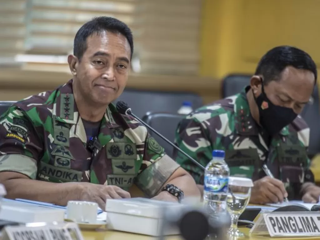 Panglima TNI Jenderal Andika Perkasa. (ANTARA FOTO/Muhammad Adimaja)