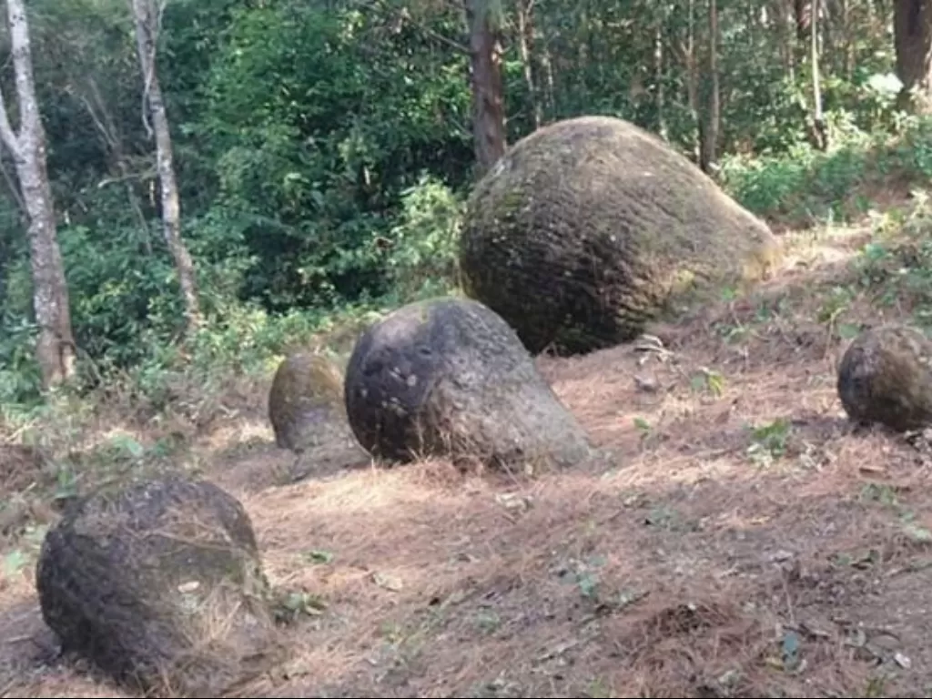 Guci batu raksasa misterius di seberang Assam, India (Asian Archaeology/Thakuria et al)
