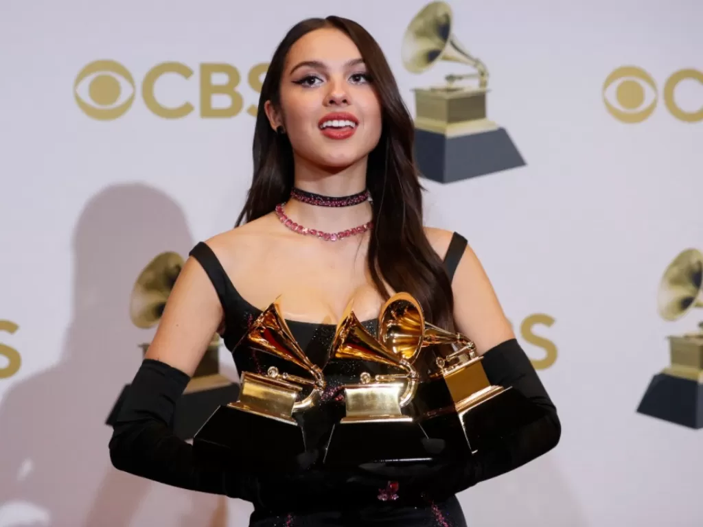 Olvia Rodrigo memenangkan banyak piala di Grammy Awards 2022. (REUTERS/Steve Marcus).