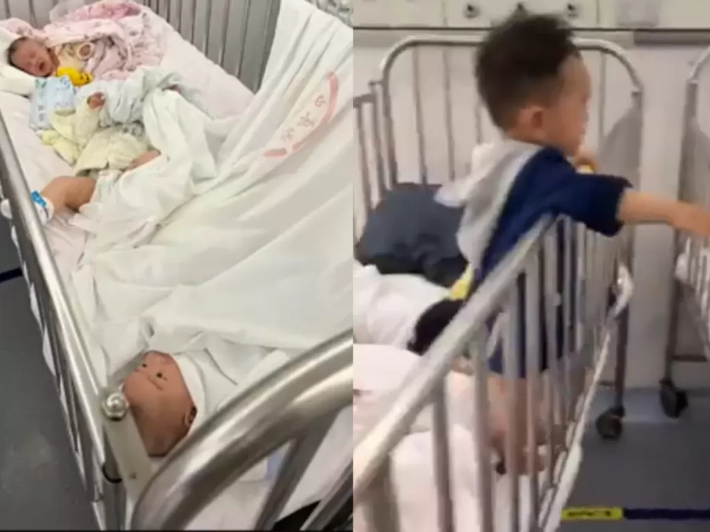 Bayi ditelantarkan usai dipisah dari ibunya yang kena Covid-19 jadi viral di China. (Twitter/Chu Yang @ChuYang_Journ)