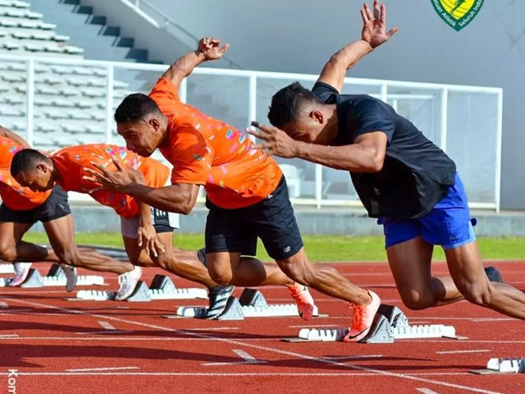 Ilustrasi - Tim atletik Indonesia sedang latihan. (Instagram/@pbpasiofficial)