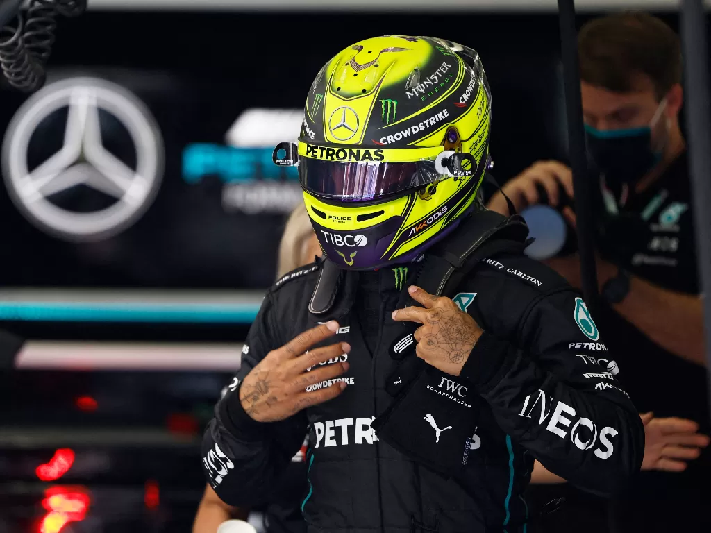 Lewis Hamilton, pebalap F1 tim Mercedes. (REUTERS/Hamad I Mohammed)