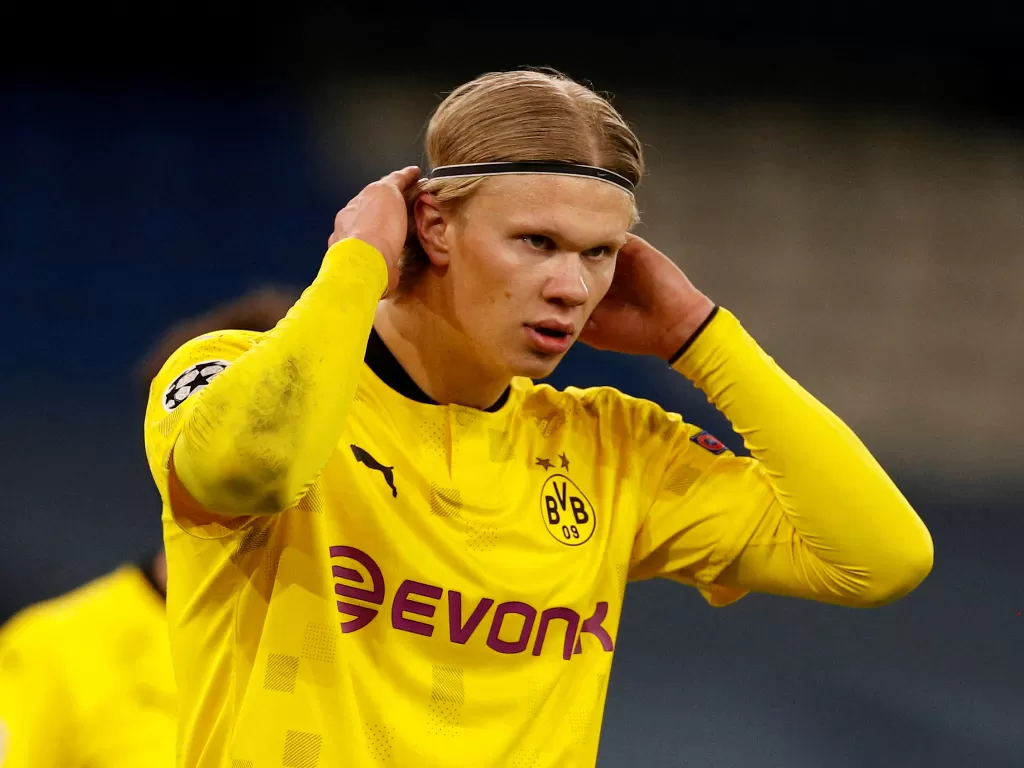 Penyerang Borussia Dortmund, Erling Haaland. (REUTERS/Phil Noble)