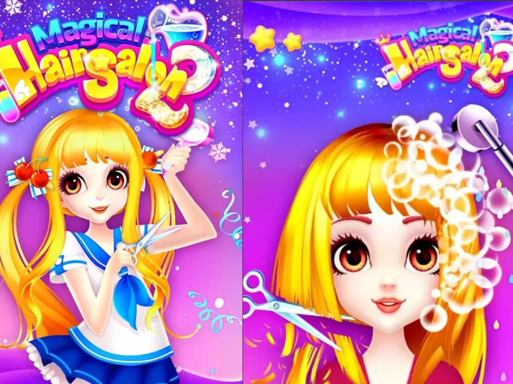 Magical Hair Salon 2, game offline Android untuk cewek. (play.google.com)