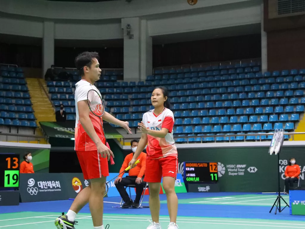 Dua wakil Indonesia masuk perempatfinal Korea Open 2022. (Dok. PBSI)