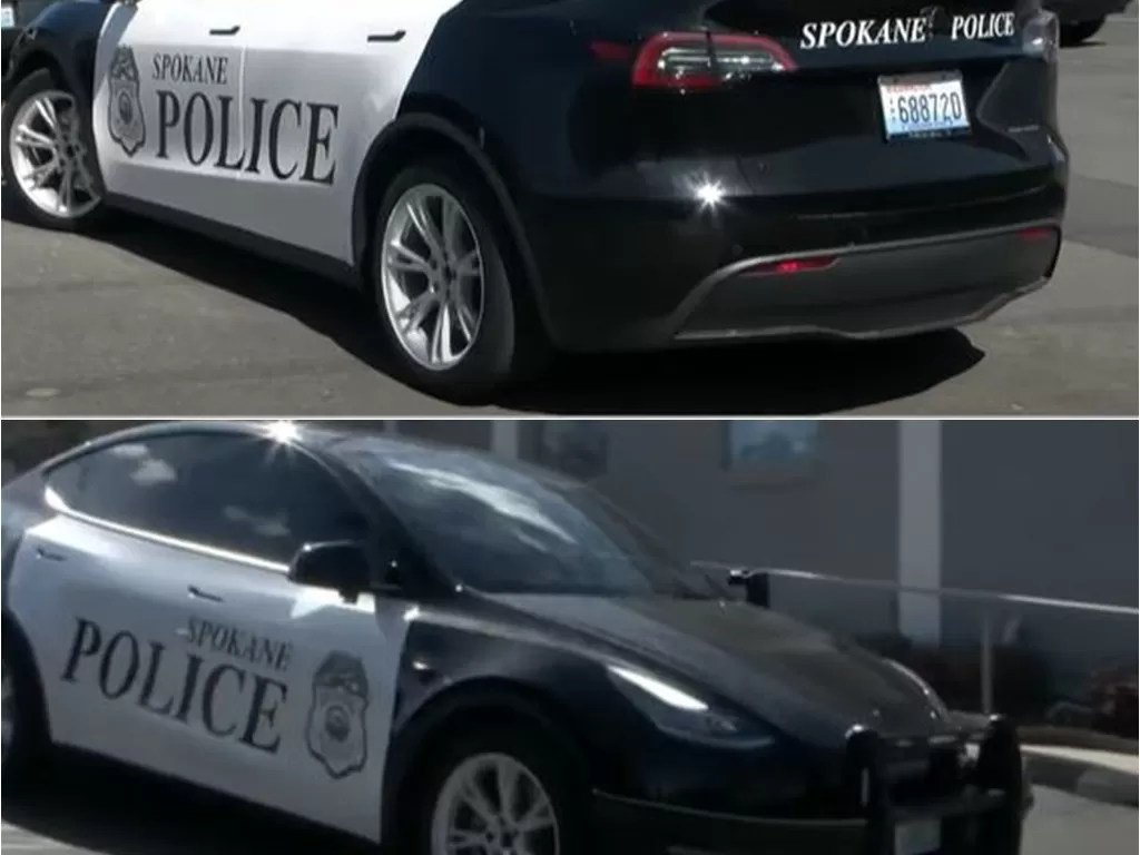 Tesla Model Y Polisi Spokane (youtube)