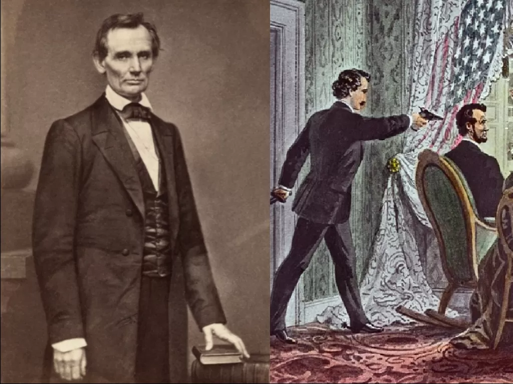 Kisah pembunuhan Abraham Lincoln. (Wikipedia).
