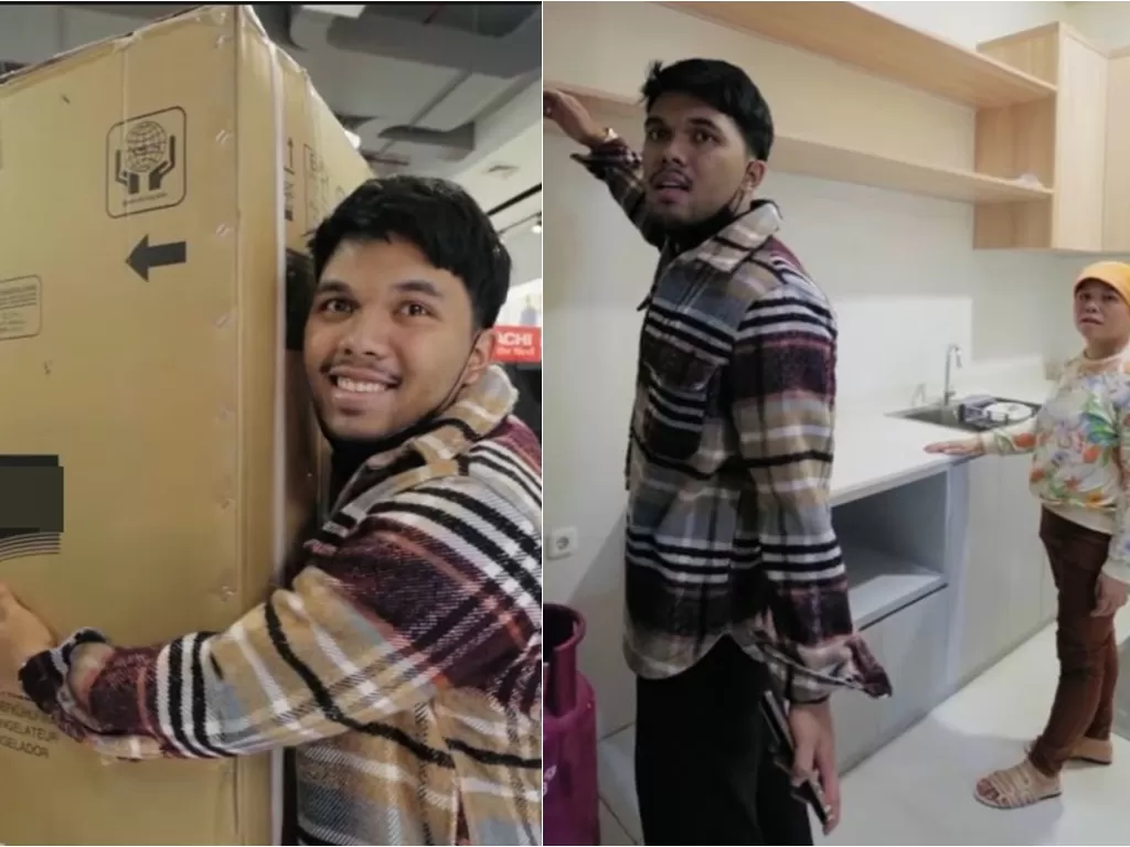 Thariq Halilintar beli kulkas empat pintu (YouTube/Thariq Halilintar)