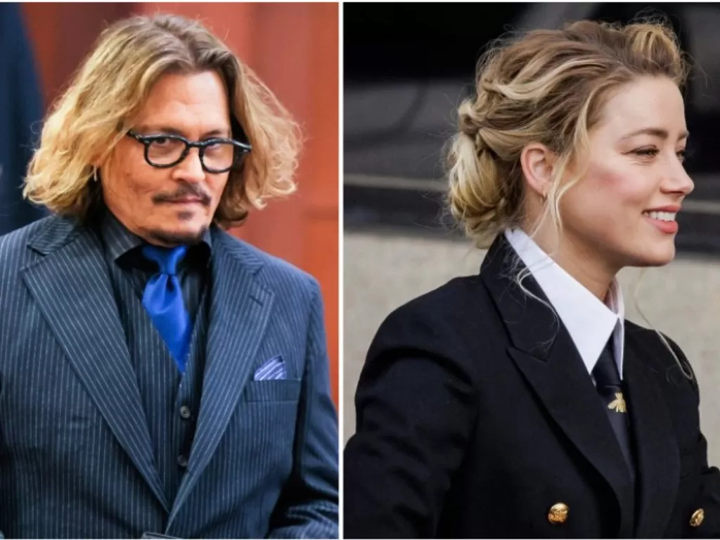 Johnny Depp dan Amber Heard bertarung di pengadilan usai tuduhan mantan istri soal pelecehan seksual. (Foto/The Sun)