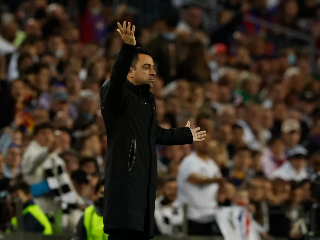 Pelatih Barcelona, Xavi Hernandez. (REUTERS/Albert Gea)