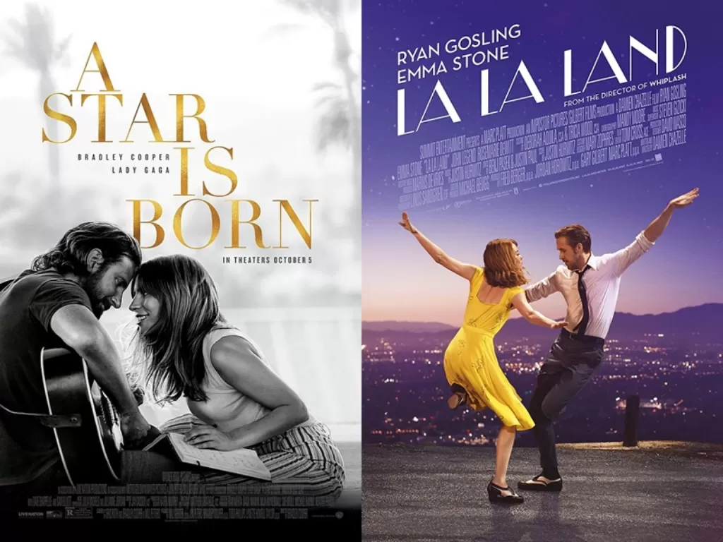 Kiri: Poster A Star is Born. (IMDb) Kanan: Poster La La Land. (IMDb)