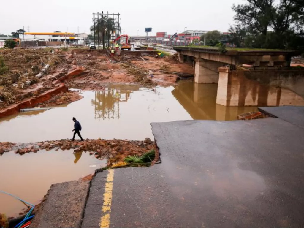 Banjir di Durban, Afrika Selatan. (REUTERS/Rogan Ward)