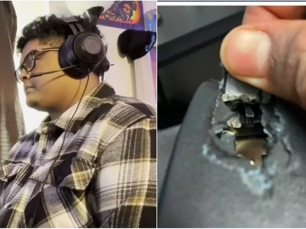 Jonatan Gonzalez, pria yang selamat dari peluru berkat headset gaming. (Dok. CBS)