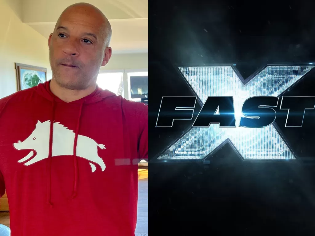 Vin Diesel dan logo Fast 10 (Instagram/vindiesel)