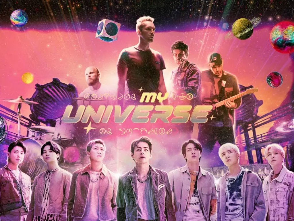 Sampul dari singel 'My Universe' Coldplay x BTS (Istimewa)