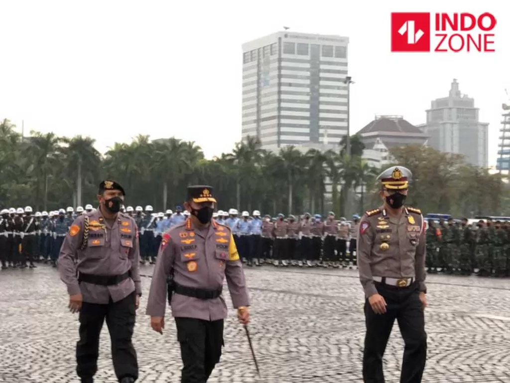 Kapolri pimpin apel gelar pasukan Ops Ketupat di Monas, Jakarta Pusat. (INDOZONE/Samsudhuha Wildansyah).
