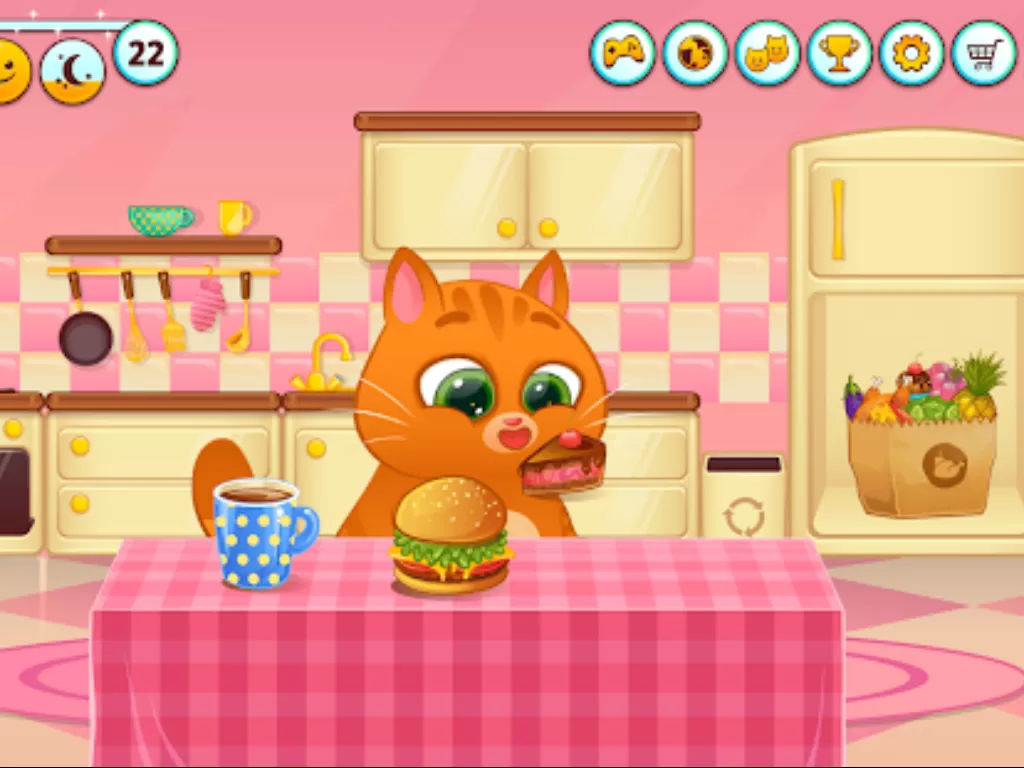 Bubbu My Virtual Pet, game Android tema kucing. (play.google.com)