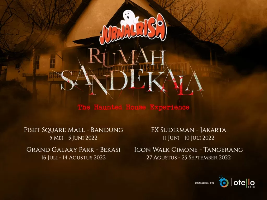 Poster wahana Rumah Sandekala di Bandung. (Dok Otello Asia)