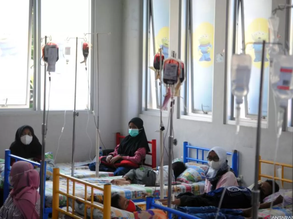 Sejumlah pasien anak menjalani perawatan di Ruang Thalasemia, Rumah Sakit PMI, Kota Bogor, Jawa Barat, Jumat (17/9/2021). (ARIF FIRMANSYAH/ARIF FIRMANSYAH) 